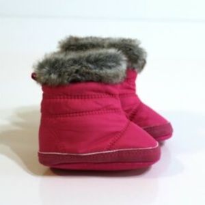 Old Navy Pink Boots Faux Fur Baby Girl Size 2
